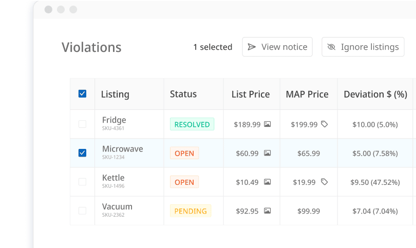 Price and assortment mockup illustration